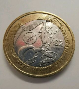 Rare Wales Welsh 2002 Commonwealth Games £2 Coin -