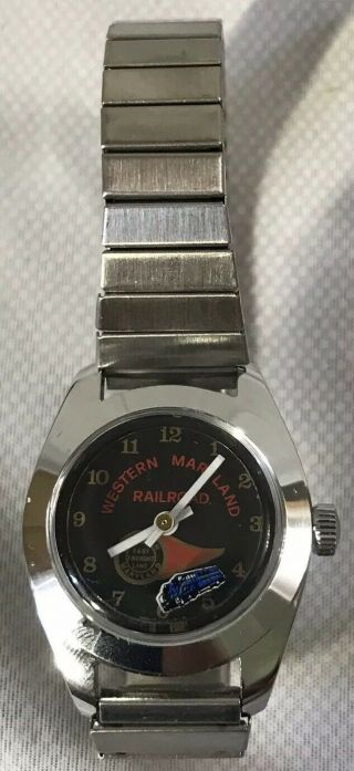 Rare Western Maryland Rr " Fast Freight Wing Logo " Ladies Wrist Watch