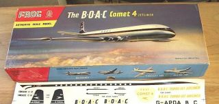 Very Rare Boac Scale Model Frog Comet 4 Jetliner N/mint 1/96th Lines Bros