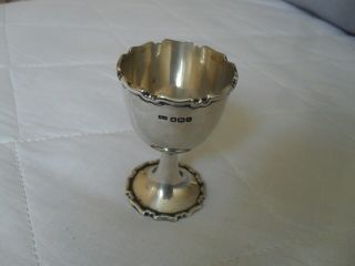 Antique Solid Silver Egg Cup By Atkin Brothers Hallmarked Sheffield 1924