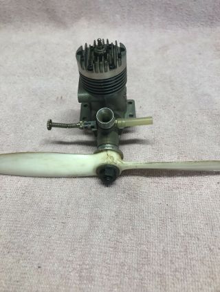 Antique Os Max 20 Control Line Model Airplane Engine With Prop
