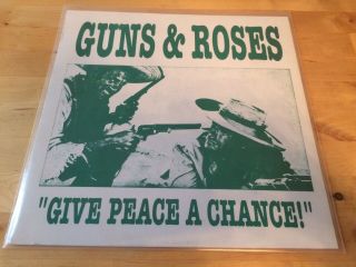 Guns N Roses - Give Peace A Chance Yellow Vinyl Record (1987) Rare