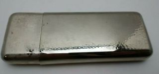 Antique 3 Cigar Silver Plate Pocket Case Vintage Accessory Carrier
