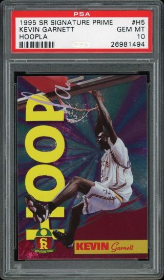 1995 - 96 Signature Rookies Prime Kevin Garnett Hoopla Rc Rare Pop 1 Psa 10