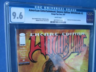 American Entertainment: Encore Edition Witchblade 2 Cgc 9.  6wp Rare Turner