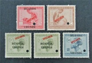 Nystamps Belgian Congo Ruanda Urundi Stamp Abnco Specimen Rare