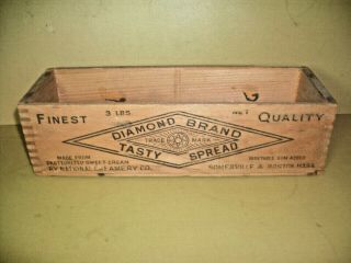 Old Vintage Diamond Brand Cream Cheese Wood Box