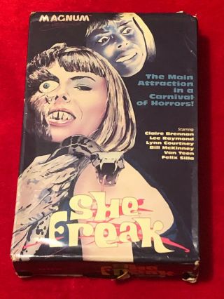 She Freak Rare Cult Vhs - 1985 Magnum Video Big Box