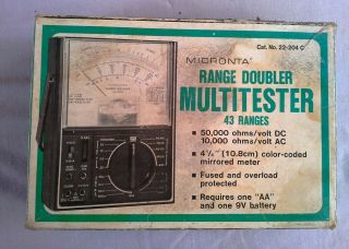 Vintage Micronta Multitester 43 Ranges Model 22 - 204c Leads,
