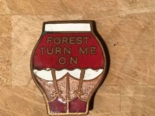 Nottingham Forest Turn Me On Very Rare Vintage Badge Make P&g Sports 20mm X 26mm