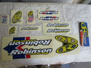 Real Factory Made Robinson Rebel Decals Bmx Bicycle Racing Rare Stickers Nos