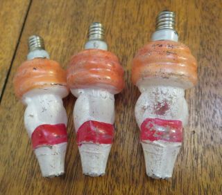 3 Rare Betty Boop Figural Christmas Tree Light Bulb Milk Glass Figure 2