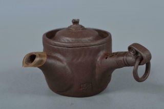 M597: Japanese Old Banko - Ware Brown Pottery For Gyokuroteapot Kyusu Sencha