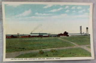 Antique Postcard United States Zinc Company Smelter Amarillo Texas
