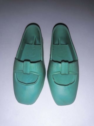 Vintage Ideal Aqua Turquoise Blue Bow Tie Shoes For Crissy,  Kerry,  Tressy Doll