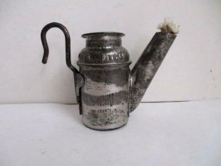 Antique Dunlap Teapot Style Coal Miners/mining Caving Lamp - Pittsburgh Pa 6