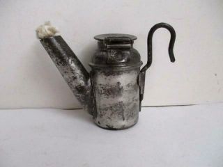 Antique Dunlap Teapot Style Coal Miners/Mining Caving Lamp - Pittsburgh PA 6 3