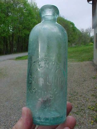 Derry Bottling House Pa Hutchinson Soda Water Bottle Pa0584.  5 Rare