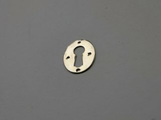 Antique Polished Brass Oval Keyhole Escutcheon 1 5/8 " X 1 1/4 " (42x32mm) [pb10]
