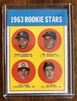 1963 Topps Pete Rose Fbi Seizure 537 Baseball Card “original Reprint” Nrmt Rare