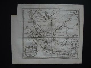 1757 Bellin Atlas Map Indonesia - Carte Des Isles Java Sumatra Borneo Malaysia