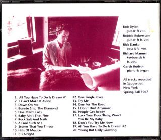 BOB DYLAN - The Basement Tapes Vol.  1 CD - RARE (York 1967) 2