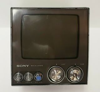 Sony Tv - 730 Solid State Transistor Tv Receiver 7 " & Vintage Rare