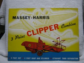 Antique Massey - Harris Farm Tractor Co Combine Brochure