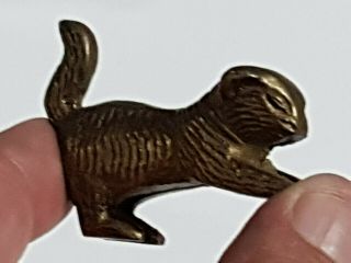 Exeptional Exremley Rare Late Medieval Bronze Statue Of Ancient Cat 83,  7 Gr 55mm