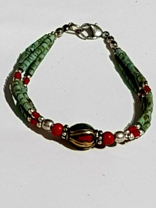 Stunning - Roman And Medieval Bead,  Bracelet (1 Gold - Plated Bead)