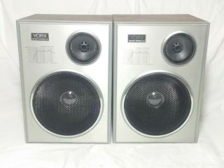 Rare Vintage Yorx S - 12 Speakers Metal Face & Frequency Response,  Reflex