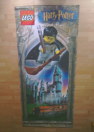 Rare Harry Potter Lego Wall Banner Shop Display Poster Warner Bros Series One