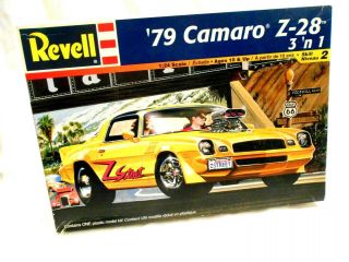 Revell 79 Camaro Z - 28 Plastic Model Kit - Box - Complete - Partially Built