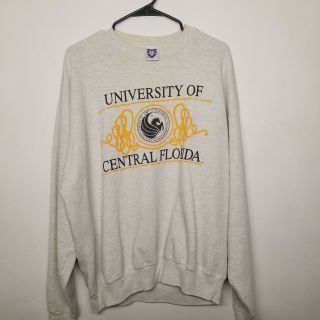 Vtg University Of Central Florida Sweater Rare Usa Made Retro Logo Ucf Knights