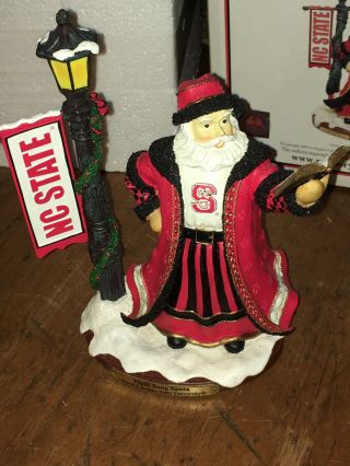 Rare Nc State Fight Song Santa Figurine,  Sixth In A Limited Edition Series.