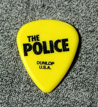 The Police // Andy Summers Concert Tour Guitar Pick // Rare Htf Yellow/black