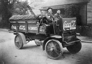 Old Antique Vintage Coca Cola Delivery Truck Sales Advertising Rare Pic Photo