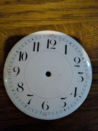 Antique French Enamel Clock Dial (white) 8cm