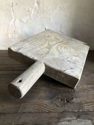 Antique French Rustic Chopping / Bread Board In Oak.  C1900