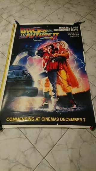 Rare Vintage 1989 Australian Back To The Future Ii Movie Poster Huge
