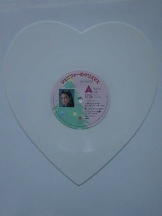 JENNIFER CONNELLY Jennifer ' s Xmas - RARE Japan Heart Shaped White Vinyl & OBI 2