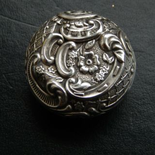 Outstanding Solid Silver Art Nouveau Pill Box - Birmingham 1900