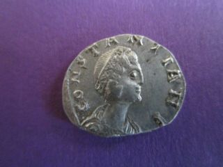 Constantia / Constantius I 330 Ad Ar Comemorative Silver Siliqua.  Extremly Rare