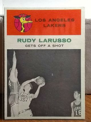 1961 - 62 Fleer Nba Basketball Vintage Set Break 57 Rudy Larusso Lakers Rare