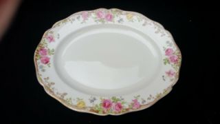 Antique Royal Doulton ‘english Rose’ D 6071 Large Oval Serving Platter Plate