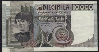 1984 10000 Lire Italy Vintage Paper Money Banknote Foreign Rare Currency Xf
