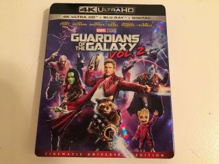 Guardians Of The Galaxy: Volume 2 (4k/blu - Ray,  2017,  Includes Rare Slipcover)