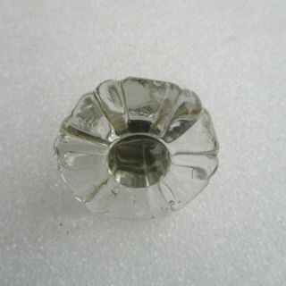3 Rosette Style Antique Clear Glass Drawer Pulls Knobs Vintage 1 3/4 