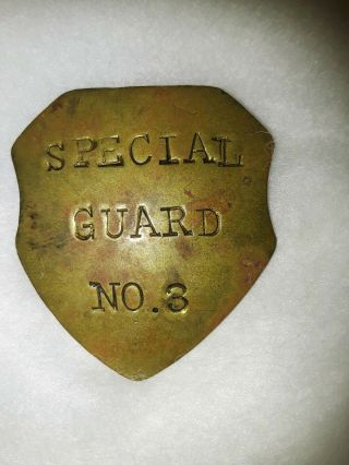 Rare Vintage World War 2 Special Guard Police Military Badge Shield 3