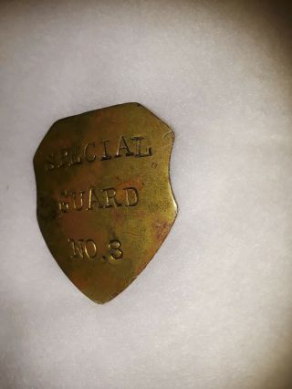 Rare Vintage World War 2 Special Guard Police Military Badge Shield 3 3